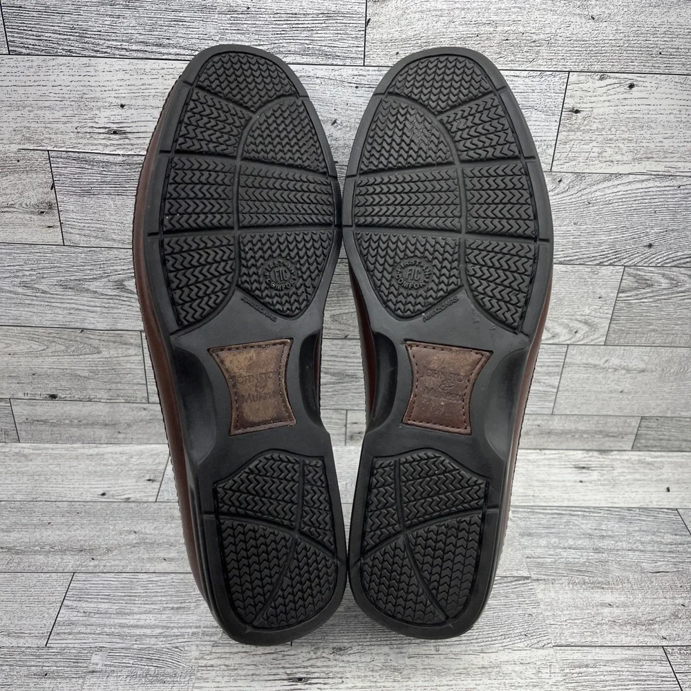 Johnston Murphy Aragon II Black Brown Leather Loafer Dress Shoes Men Size 8.5M‎